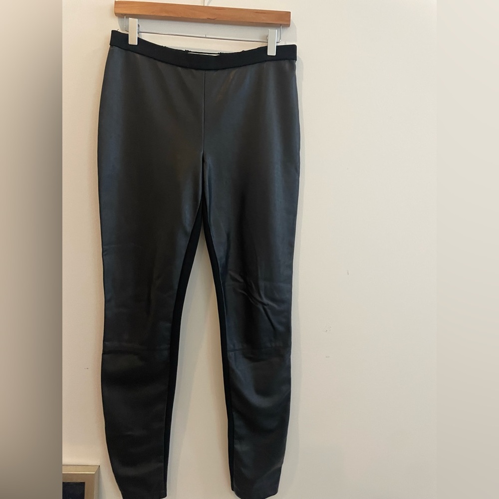 LK Bennet Pinterest and faux leather elastic waist pant